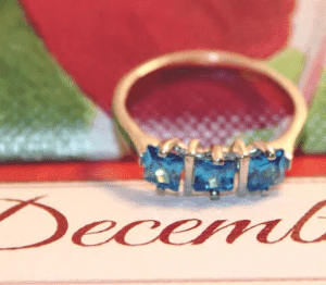 Swiss Blue Cubic Zirconia Ring