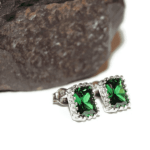 Emerald Green Cubic Zirconia Earrings