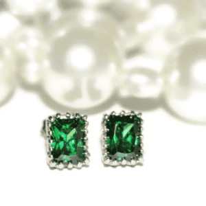 Emerald Green Cubic Zirconia Earrings