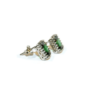 Emerald Green Cubic Zirconia Earrings