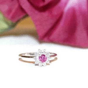 Lab-Created Pink Sapphire Ring