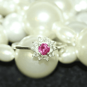 Lab-Created Pink Sapphire Ring