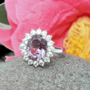 Lab Created Alexandrite Halo Ring