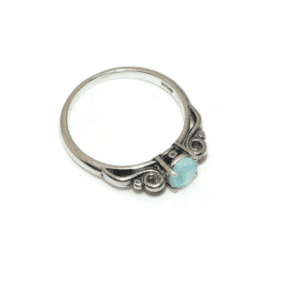 Stunning Natural Aqua Chalcedony Gemstone Ring