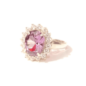 Lab Created Alexandrite Halo Ring