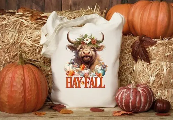 Highland Cow Tote For Fall