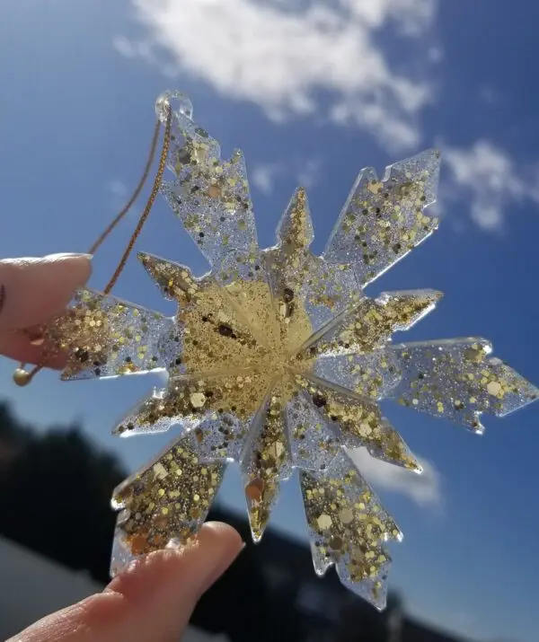 Resin Snowflake Ornament