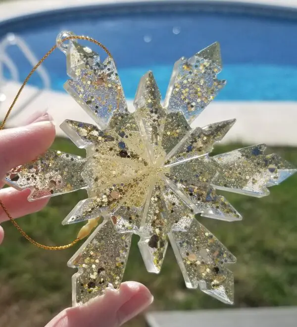 Resin Snowflake Ornament