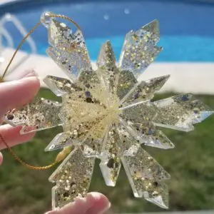 Resin Snowflake Ornament