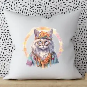 Hippie Cats Accent Pillow Covers