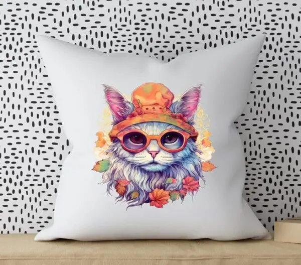 Hippie Cats Accent Pillow Covers