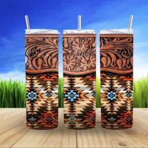 Leather Aztek 20oz Tumbler