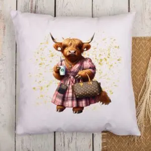 Highland Cow Accent Pillow