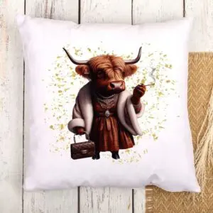 Highland Cow Accent Pillow