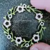 Miniature Dollhouse Painted Flower Wreath