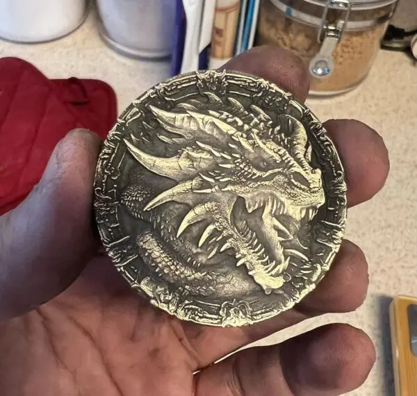 Digital Download 3D Depth Map Coin File Dragon Roar