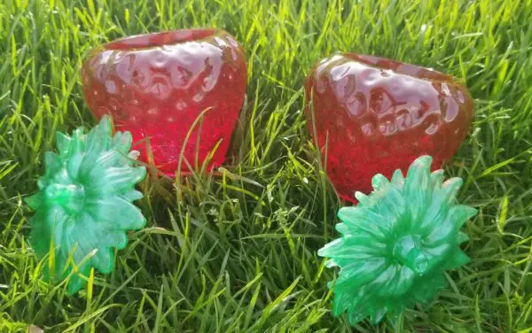 Handcrafted Resin Strawberry Jars