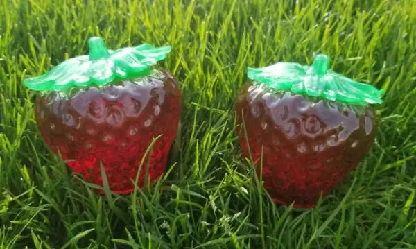 Handcrafted Resin Strawberry Jars