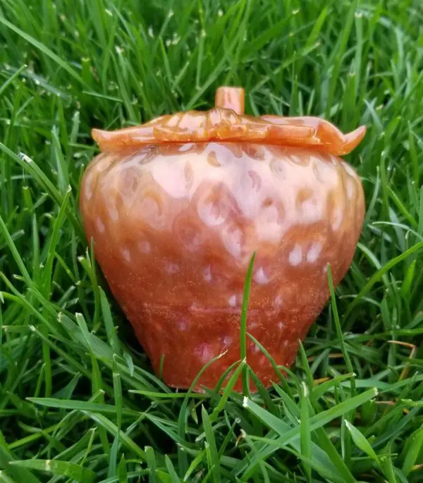 Handcrafted Chameleon Resin Strawberry Jars