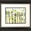 Magnificent Original Watercolor Clematis Flower On An Iron Fence Painting