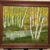 Creekside Birch Trees Original Oil Painting