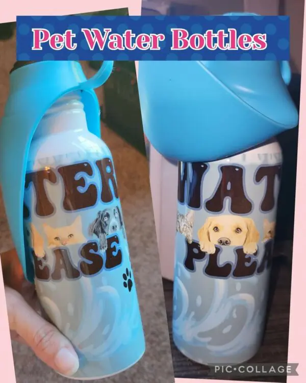 Adorable Pet Water Bottle With Silicone Lid