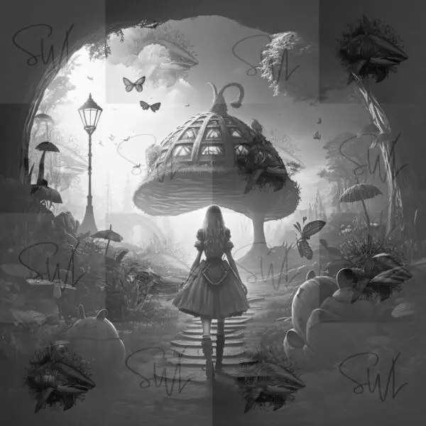 Enchanting Alice Wanders Digital Download Laser Ready Engraving File