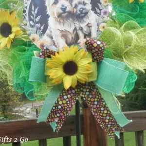 Beautiful Handmade Cairn Terrier Door Wreath