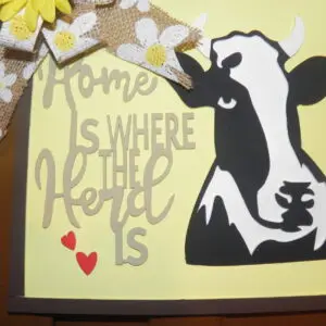 Wooden Cow Door Hanger