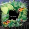 Beautiful Green And White Tractor Welcome Wreath