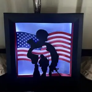 Patriotic Gift Honoring Veterans’ Service to Our Nation - Shadow Box