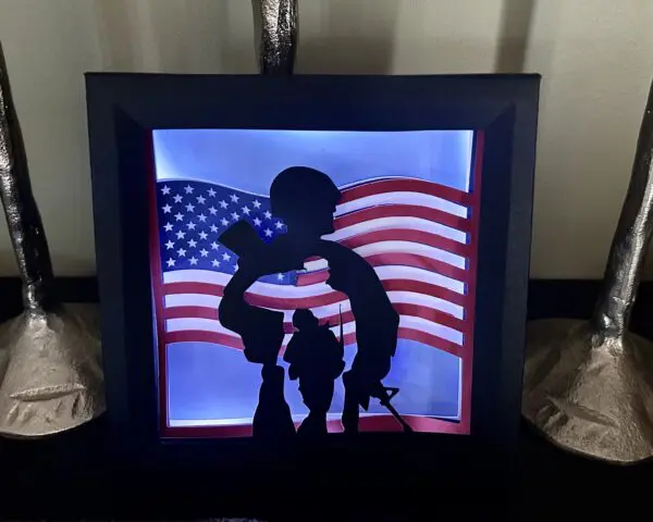 Patriotic Gift Honoring Veterans’ Service To Our Nation - Shadow Box