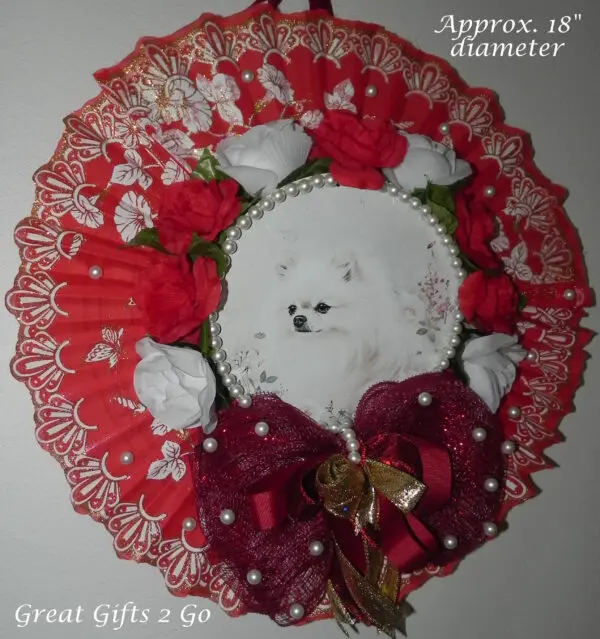 Unique Handmade Pomeranian Wreath