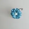 Iridescent Glacial Blue Flower Ring