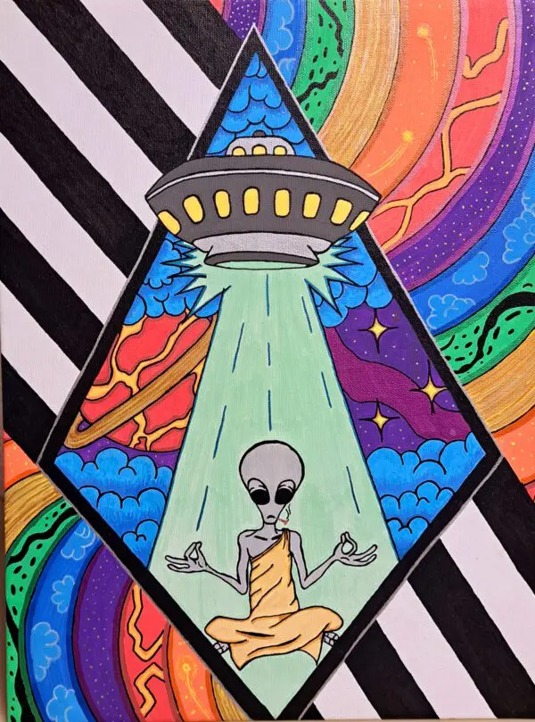 Vibrant Alien Original Painting