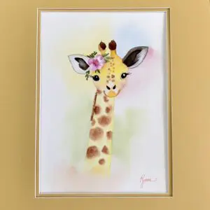 Giraffe Original Watercolor Painting