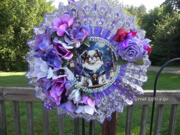 Gorgeous Japanese Chin Wreath With Lights