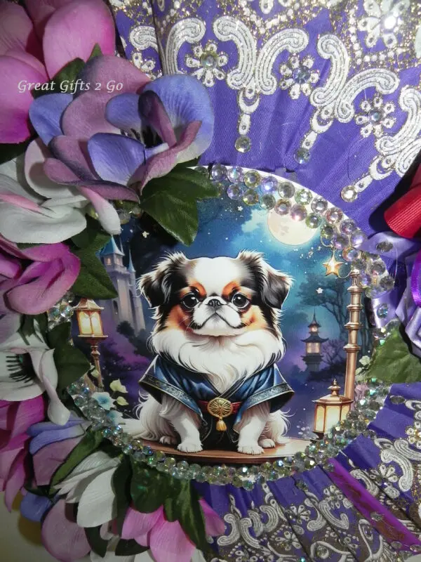 Gorgeous Japanese Chin Wreath With Lights