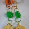 Button Dangle Earrings