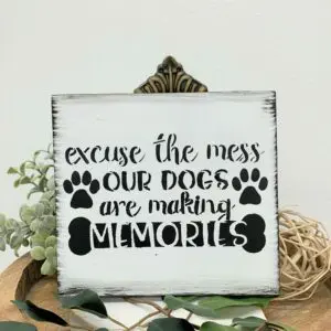 Cute Black & White Dog Signs