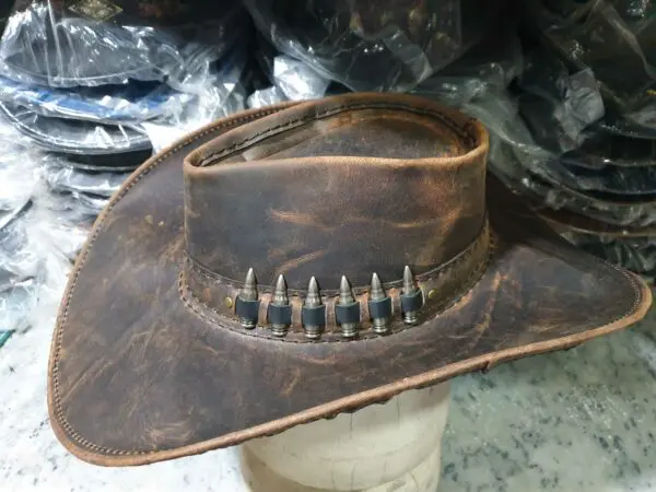 Ranch Cowboy Crazy Horse Leather Hat