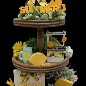 Lemonade Tiered Tray Decor, Lemonade Stand