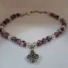 Mottled Pink And Silver Necklace