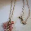 Pink Cluster Drop Necklace