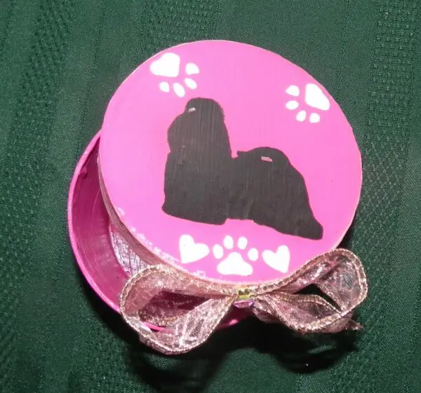 Dainty Hand Painted Shih Tzu Box