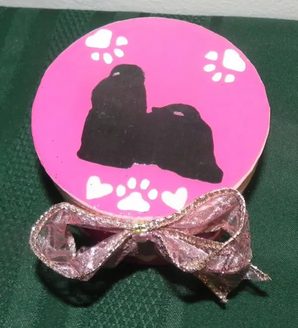 Dainty Handpainted Shih Tzu Box