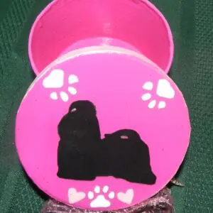 Dainty Handpainted Shih Tzu Box