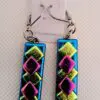 Silver And Fused Glass Earrings