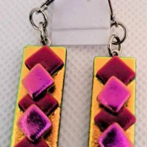 Fused Glass and Sterling Silver earrings