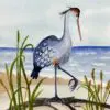 Stately Great Blue Heron At The Beach